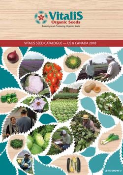 VITALIS SEED CATALOGUE - US & CANADA 2018 - Breeding and Producing Organic Seeds