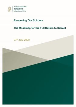 Reopening Our Schools The Roadmap for the Full Return to School - 27th July 2020