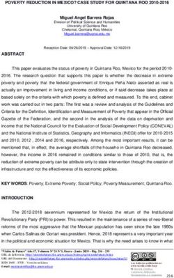 POVERTY REDUCTION IN MEXICO? CASE STUDY FOR QUINTANA ROO 2010-2016 - Revista Científica "Visión de ...