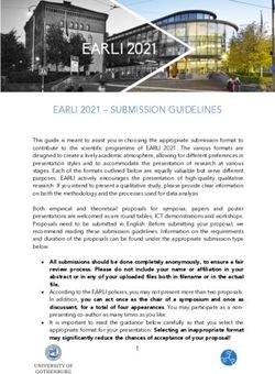 EARLI 2021 - SUBMISSION GUIDELINES