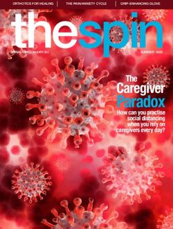 ThespinSUMMER 2020 Paradox - Caregiver The - Spinal Cord Injury BC