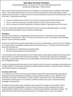 Spark Notes Personnel Committee - Archdiocese of Milwaukee - February 2018r