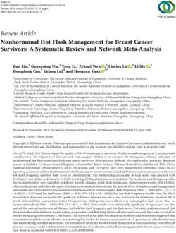 Review Article Nonhormonal Hot Flash Management for Breast Cancer Survivors: A Systematic Review and Network Meta-Analysis