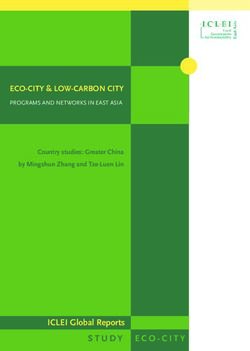 ECO-CITY & LOW-CARBON CITY - ICLEI Global Reports - Country studies: Greater China