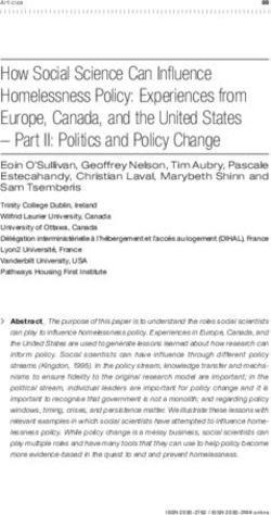 How Social Science Can Influence Homelessness Policy: Experiences from Europe, Canada, and the United States - Part II: Politics and Policy Change
