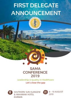 FIRST DELEGATE ANNOUNCEMENT - SAMA CONFERENCE 2019 8 - 10 AUGUST 2019 - South African Medical Association