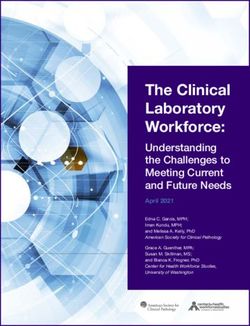 The Clinical Laboratory Workforce: Understanding the Challenges to Meeting Current and Future Needs April 2021 - UW Department of Family ...