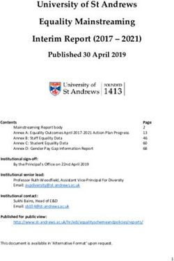 University of St Andrews Equality Mainstreaming Interim Report (2017 - 2021)
