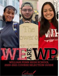 WILLIAM PENN HIGH SCHOOL 2020-2021 COURSE SELECTION GUIDE