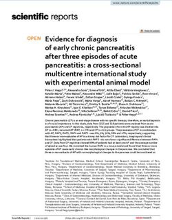 Evidence for diagnosis of early chronic pancreatitis after three episodes of acute pancreatitis: a cross sectional multicentre international study ...