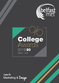 College Awards 2019/20 August - June - Belfast Met