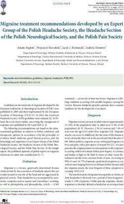 Migraine treatment recommendations developed by an Expert Group of the Polish Headache Society, the Headache Section of the Polish Neurological ...