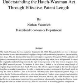 Understanding the Hatch-Waxman Act Through Effective Patent Length