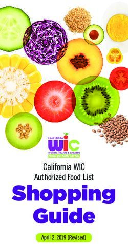 Shopping Guide California WIC Authorized Food List - April 2, 2019 ...