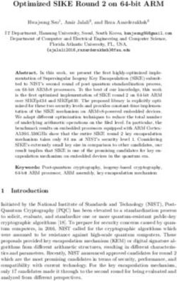 Optimized SIKE Round 2 on 64-bit ARM - Cryptology ePrint Archive