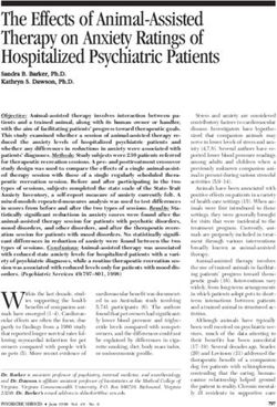 The Effects of Animal-Assisted Therapy on Anxiety Ratings of Hospitalized Psychiatric Patients