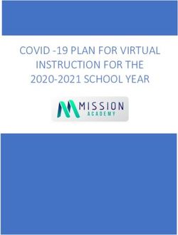 COVID -19 PLAN FOR VIRTUAL INSTRUCTION FOR THE 2020-2021 SCHOOL YEAR - Mission Academy