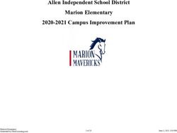 Allen Independent School District Marion Elementary 2020-2021 Campus Improvement Plan