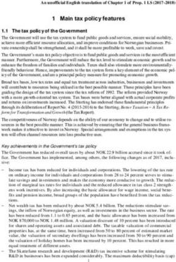 Main tax policy features - Regjeringen.no
