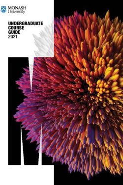 UNDERGRADUATE COURSE GUIDE 2021 - Monash University
