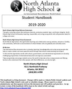 Student Handbook 2019-2020 - Atlanta Public Schools