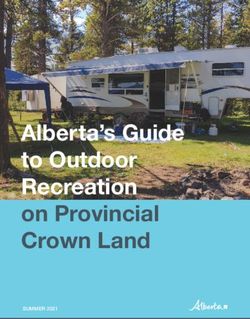 Alberta's Guide to Outdoor Recreation on Provincial Crown Land - SUMMER 2021
