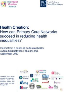 Health Creation: How can Primary Care Networks succeed in reducing health inequalities?