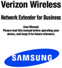Verizon Wireless Network Extender for Business - User Manual Please read this manual before operating your