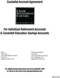 Custodial Account Agreement For Individual Retirement Accounts & Coverdell Education Savings Accounts - Chase Investment Counsel