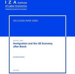 Immigration and the UK Economy after Brexit - DISCUSSION PAPER SERIES - Institute of ...