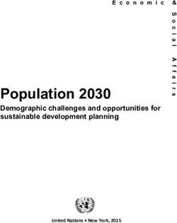 Population 2030 Demographic challenges and opportunities for sustainable development planning - the United Nations