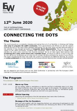 CONNECTING THE DOTS 12th June 2020