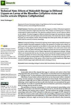 Technical Note: Effects of Makeshift Storage in Different Liquors on Larvae of the Blowflies Calliphora vicina and Lucilia sericata Diptera: ...