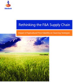 Rethinking the F&A Supply Chain - Impact of Agricultural Price Volatility on Sourcing Strategies