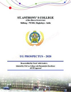 ST. ANTHONY' S COLLEGE - UG PROSPECTUS 2020 - Shillong - 793 001, Meghalaya - India - St. Anthony's ...