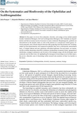 On the Systematics and Biodiversity of the Opheliidae and Scalibregmatidae - MDPI