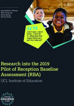 Research into the 2019 Pilot of Reception Baseline Assessment (RBA) - UCL Institute of Education - NEU