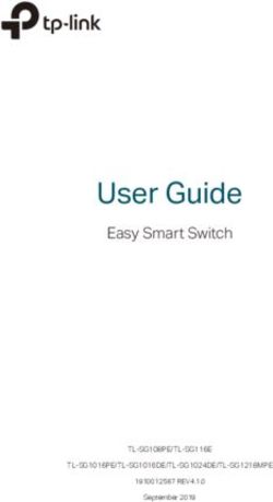 User Guide Easy Smart Switch - TL-SG108PE/TL-SG116E TL-SG1016PE/TL-SG1016DE/TL-SG1024DE/TL-SG1218MPE - TP-Link