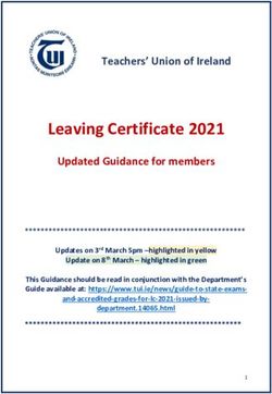 Leaving Certificate 2021 - Teachers' Union of Ireland