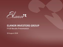ELANOR INVESTORS GROUP - FY18 Results Presentation 20 August 2018