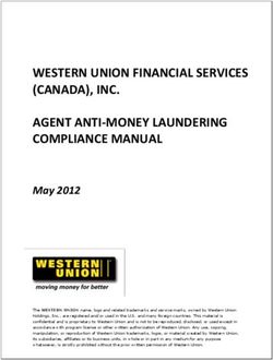WESTERN UNION FINANCIAL SERVICES (CANADA), INC. AGENT ANTI-MONEY LAUNDERING COMPLIANCE MANUAL