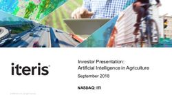 Investor Presentation: Artificial Intelligence in Agriculture September 2018 - NASDAQ: ITI