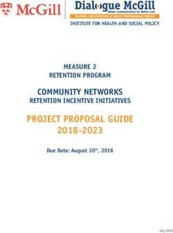 PROJECT PROPOSAL GUIDE - 2018-2023 COMMUNITY NETWORKS MEASURE 2 RETENTION PROGRAM - MCGILL UNIVERSITY