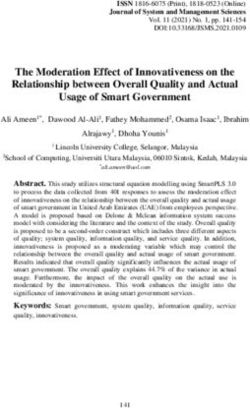 The Moderation Effect of Innovativeness on the Relationship between Overall Quality and Actual Usage of Smart Government