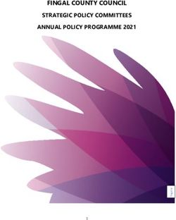 FINGAL COUNTY COUNCIL STRATEGIC POLICY COMMITTEES ANNUAL POLICY PROGRAMME 2021