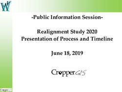 Public Information Session-Realignment Study 2020 Presentation of Process and Timeline June 18, 2019