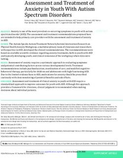 Assessment and Treatment of Anxiety in Youth With Autism Spectrum Disorders