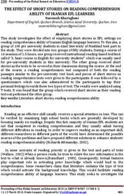 THE EFFECT OF SHORT STORIES ON READING COMPREHENSION ABILITY OF IRANIAN EFL LEARNERS