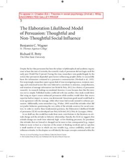 The Elaboration Likelihood Model of Persuasion: Thoughtful and Non-Thoughtful Social Influence