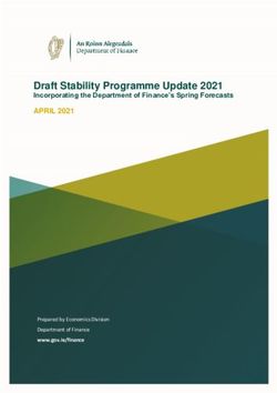Draft Stability Programme Update 2021 - APRIL 2021 Incorporating the Department of Finance's Spring Forecasts